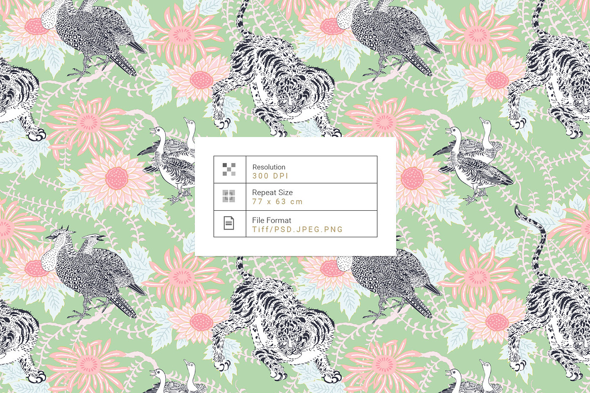 Kento Vector Prints & Motifs, a Pattern Graphic by Pink Linen (Photo 2 of 12)