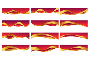 Abstract headers design. Luxury red, an Illustration by Valerie Bodnar