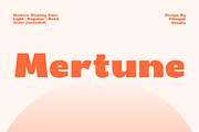 Mertune – Sans Serif Display Font, a Sans Serif Font by Fikryal Studio (Thumbnail 1 of 15)