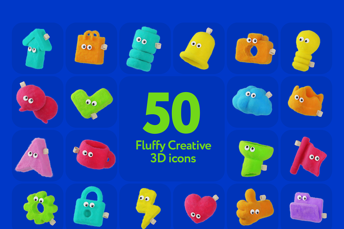 Fooksy Fluffy 3D Illustrations, a 3D by Welovegraphics (Photo 6 of 7)