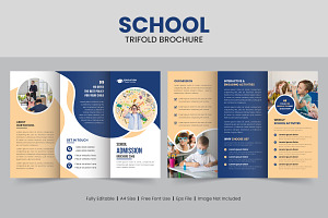 School Trifold Brochure Template
