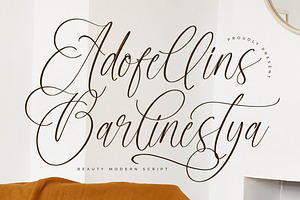 Adofellins Barlinestya Modern Script