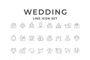 Set line icons of wedding, an Outline Icon by motorama (Thumbnail 1 of 2)