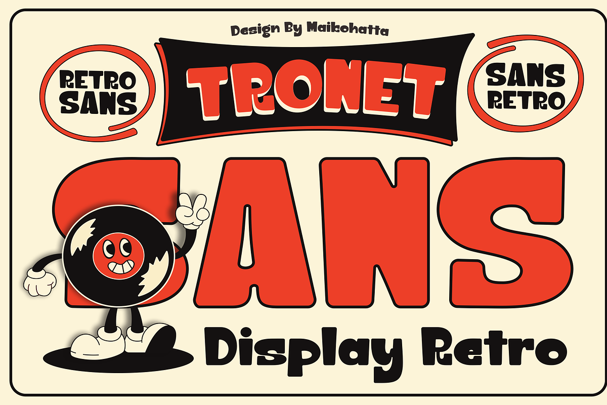 Tronet - Sans Retro Font, a Sans Serif Font by MaikoHatta (Photo 6 of 9)