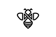Bee Logo Vector Icon, an Icon by Vector Crush Graphics (Thumbnail 1 of 3)