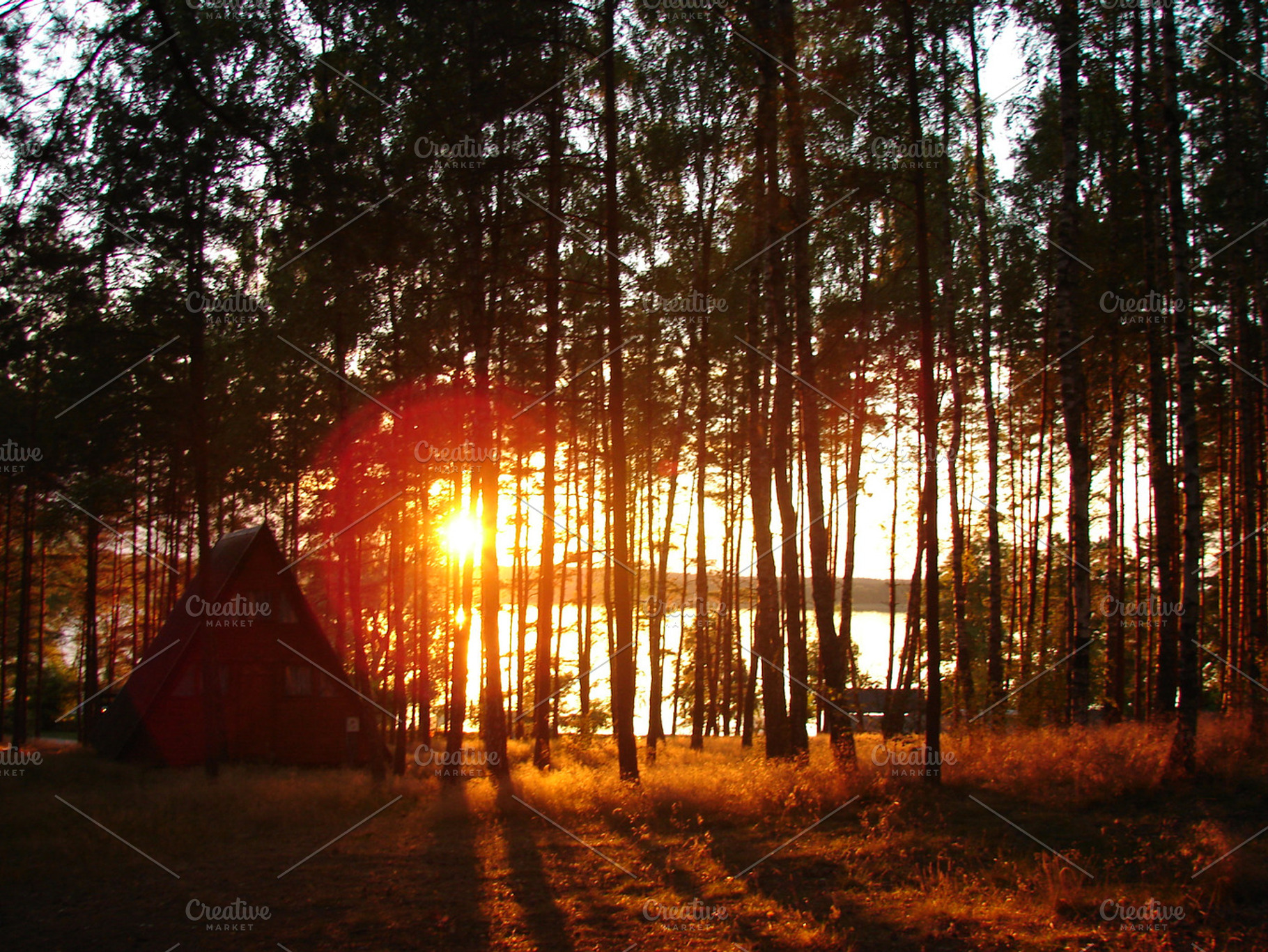 Beautiful Sunset Featuring Sunset Sky And Red