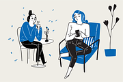Relaxation moments, a Person Illustration by Huza Studio (Thumbnail 2 of 13)