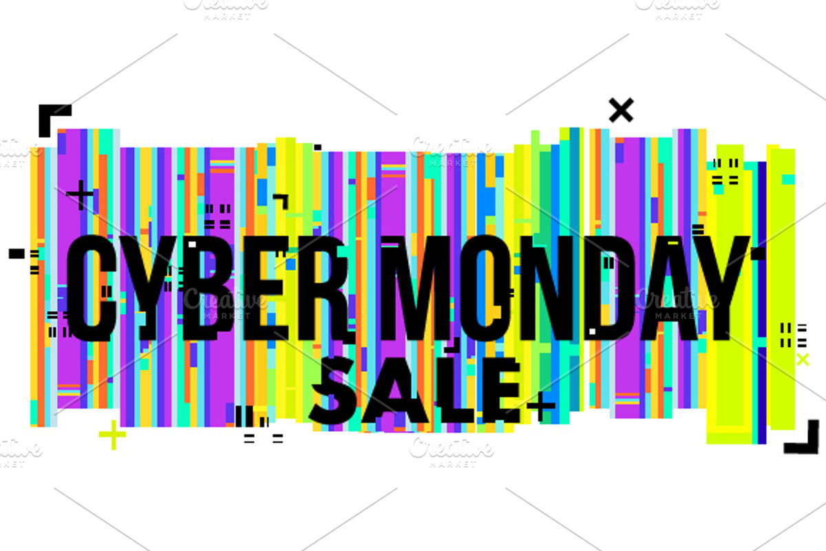 Cyber Monday Sale sign., an Illustration by 4pixel