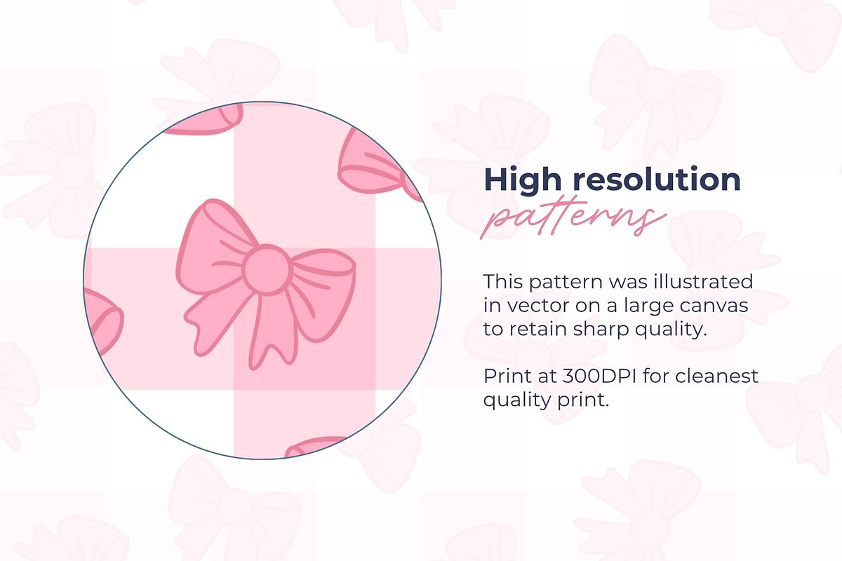 Pink Coquette Bow Seamless Pattern, a Pattern Graphic by Fern & Quill (Photo 4 of 6)