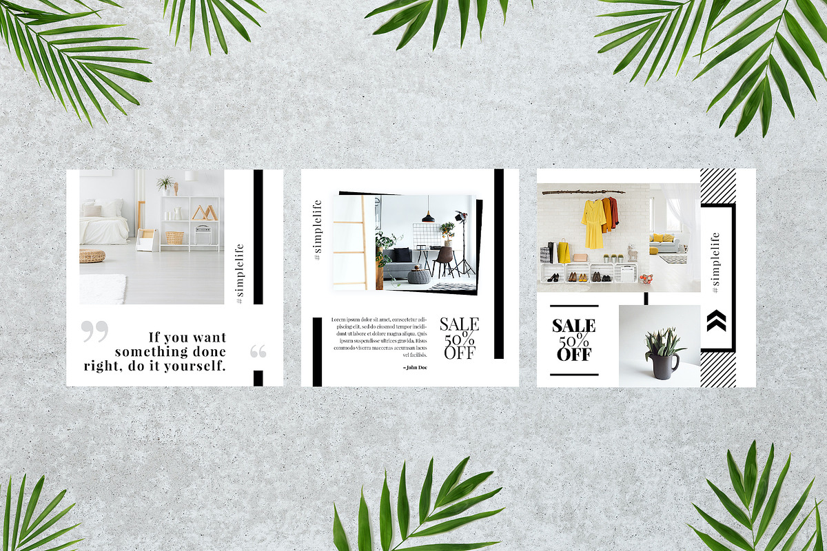 Minimalist Instagram Post Template, a Social Media Template by Best Project (Photo 2 of 4)