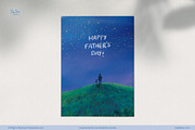 Mountain Stars Father's Day Card, a Card Template by SabaIslam.Studio (Thumbnail 1 of 4)