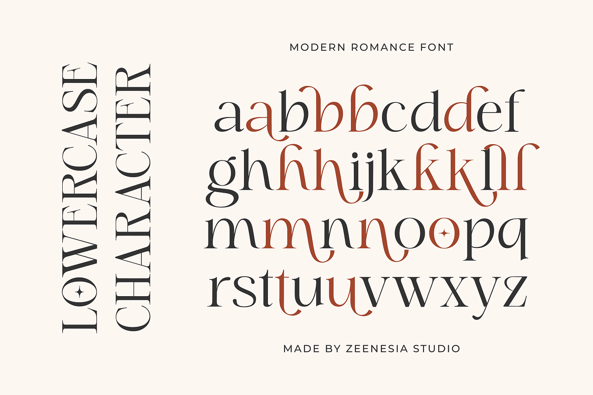 Modern Romance Font, a Serif Font by zeenesia (Photo 17 of 18)
