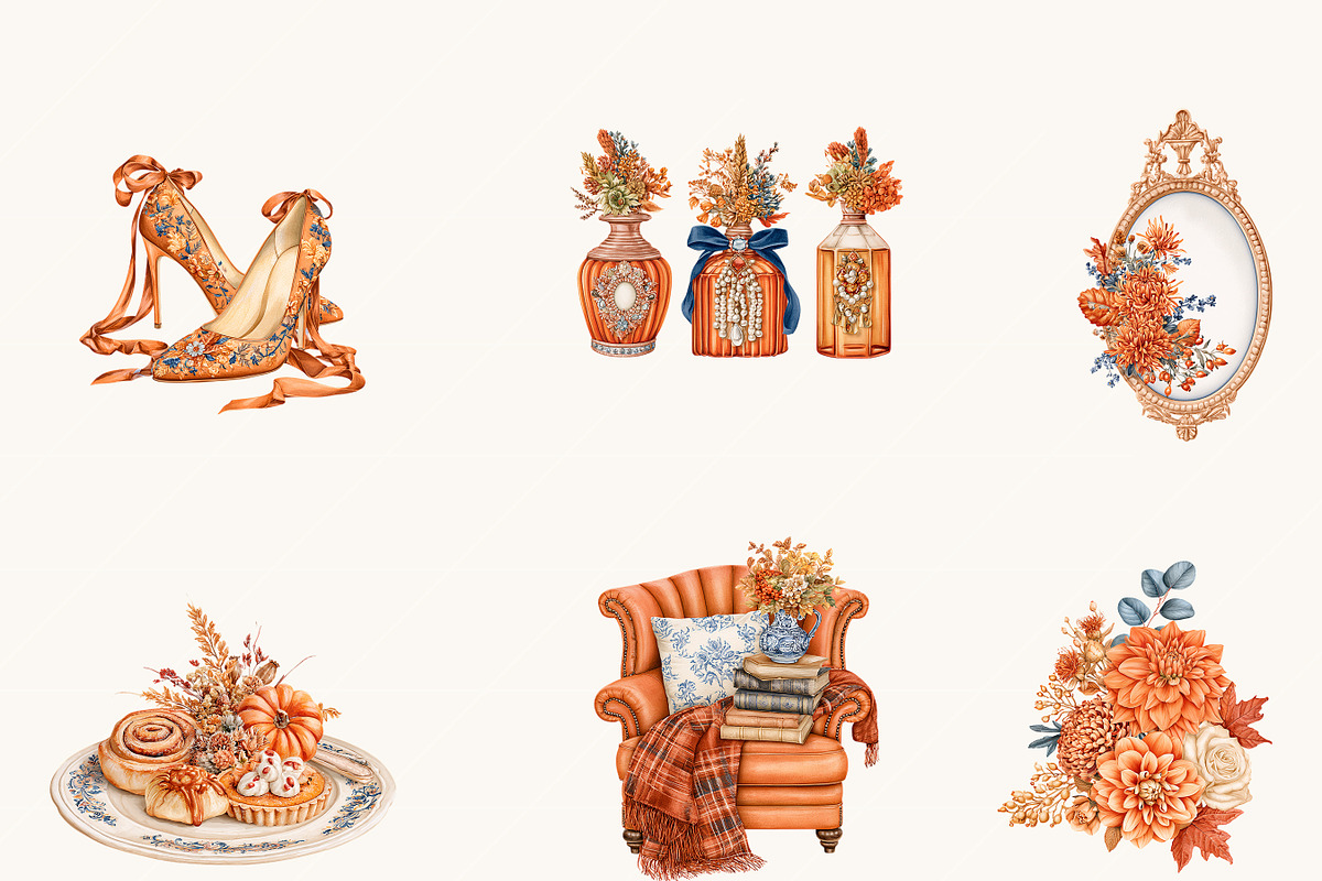 Cozy Autumn Clipart Bundle, an Object Illustration by BusyDaydesign (Photo 6 of 9)