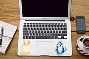 Watercolor cute dogs sticker pack, an Object Graphic by NataLyaroArt (Thumbnail 6 of 9)