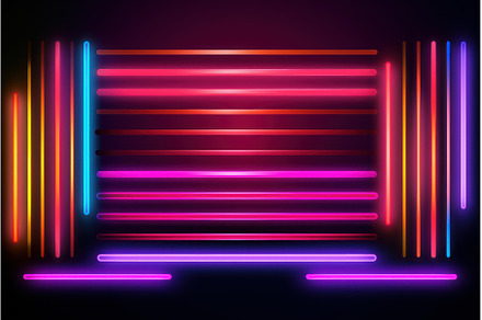 Vibrant Neon energy glowing lines, an Abstract Photo by Ylivdesign