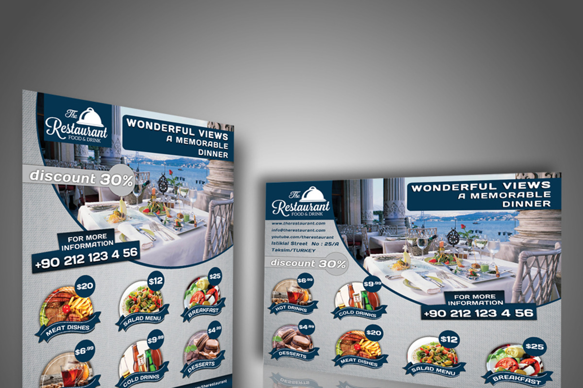 Restaurant Flyer Template, a Flyer Template by fatihakdemir (Photo 5 of 5)