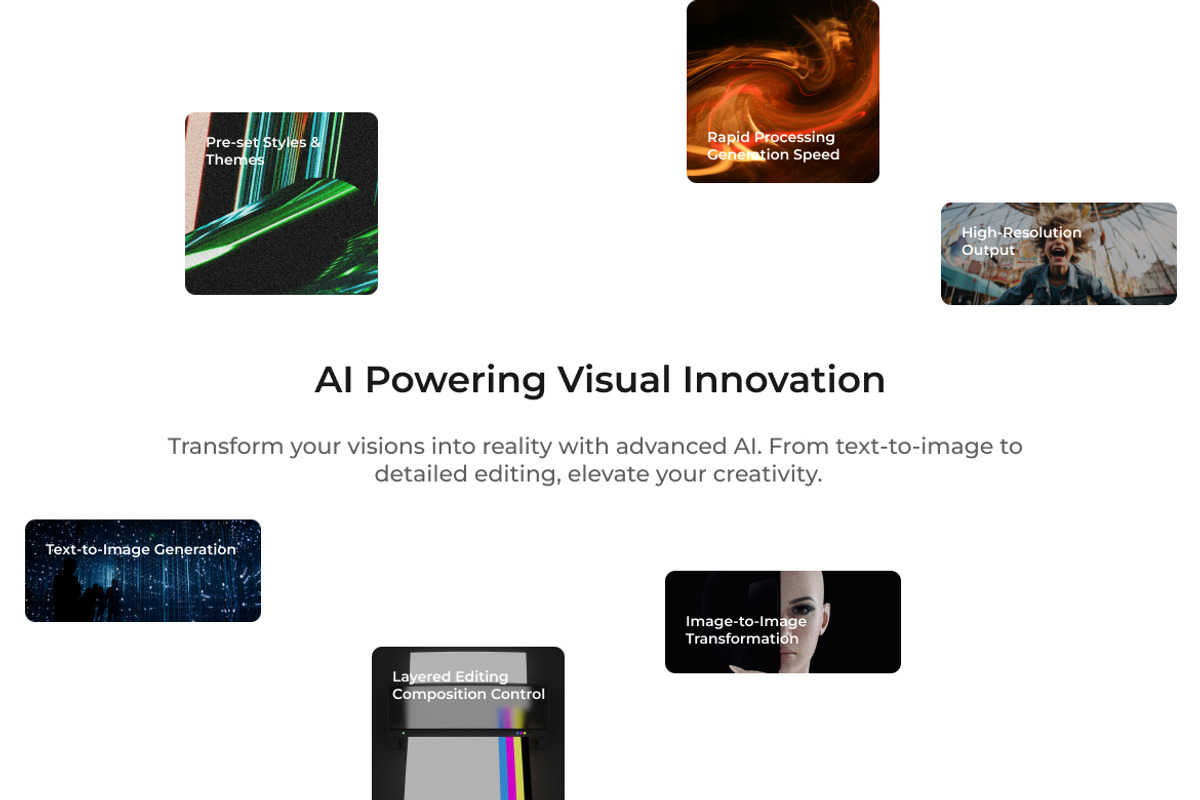 AI Image Generator Landing Page, a Landing Page Template by Wencory (Photo 2 of 6)