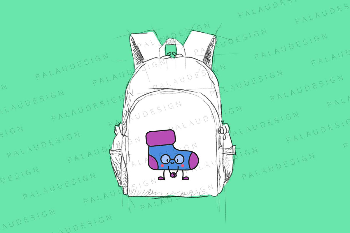 Cute Kawaii Sock, an Object Illustration by Palau (Photo 8 of 12)