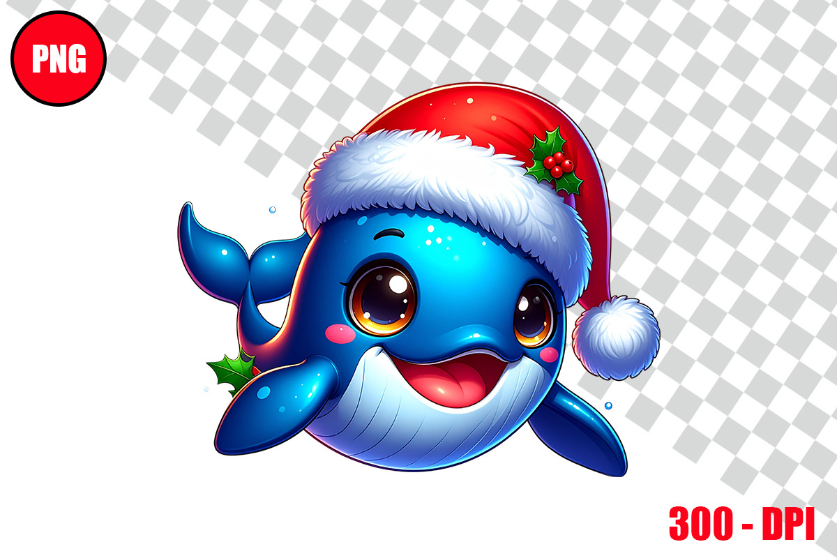 Christmas Whale Clipart Bundle Files, an Animal Illustration by taramija (Photo 4 of 26)