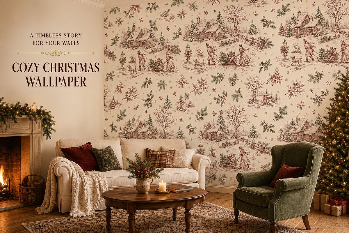 Vintage Christmas Tree Ride Seamless, a Pattern Graphic by Olya Creative (Photo 5 of 7)