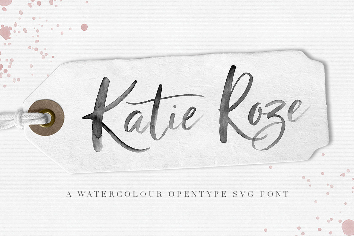 Katie Roze Watercolor Font, a Script Font by By Lef (Photo 1 of 7)