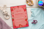 Strawberry First Birthday Invitation, an Invitation Template by InvitingStorys (Thumbnail 4 of 10)