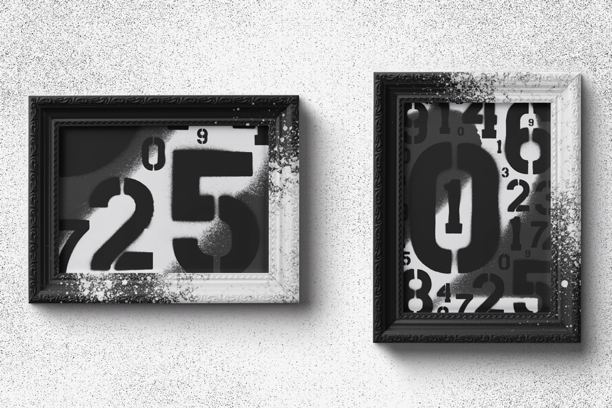 Stencil Kit Procreate brushes preview 5