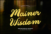 Mainer Wisdom | Retro Bold Script, a Script Font by gracetype_studio (Thumbnail 1 of 12)