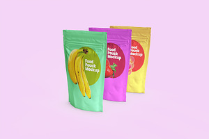 Food Pouch Mockups - 10 Mockups