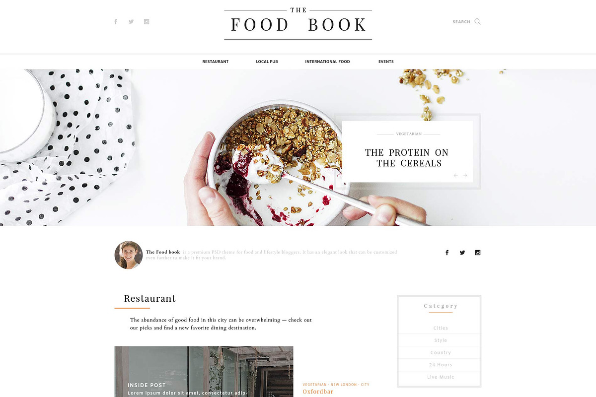 The Food Book, a Websites & App Template by Alexander's Studio (Photo 2 of 6)