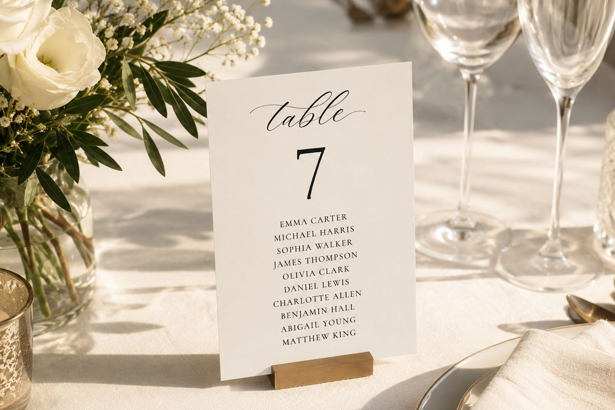 Wedding Seating Chart: CanvaTemplate, a Card Template by Arfis (Photo 7 of 10)