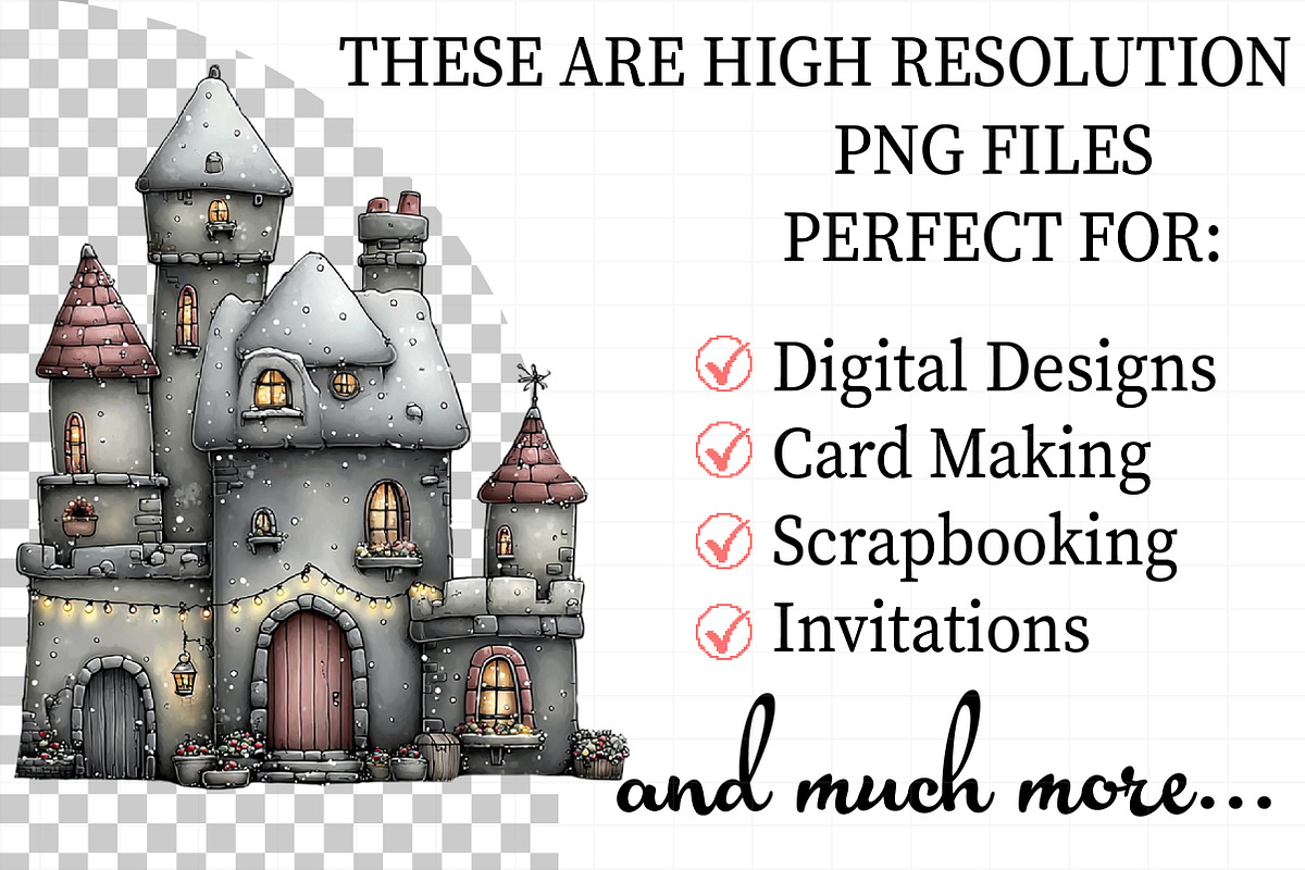Whimsical Christmas House Clipart, an Illustration by Daily.Designs (Photo 2 of 5)