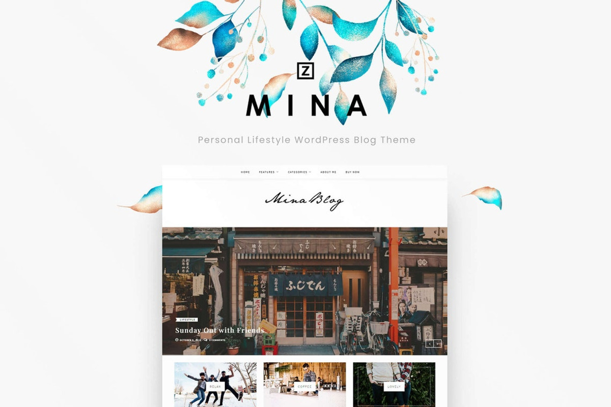 Mina - A Responsive WordPress Blog, a WordPress Template by ZThemes.net