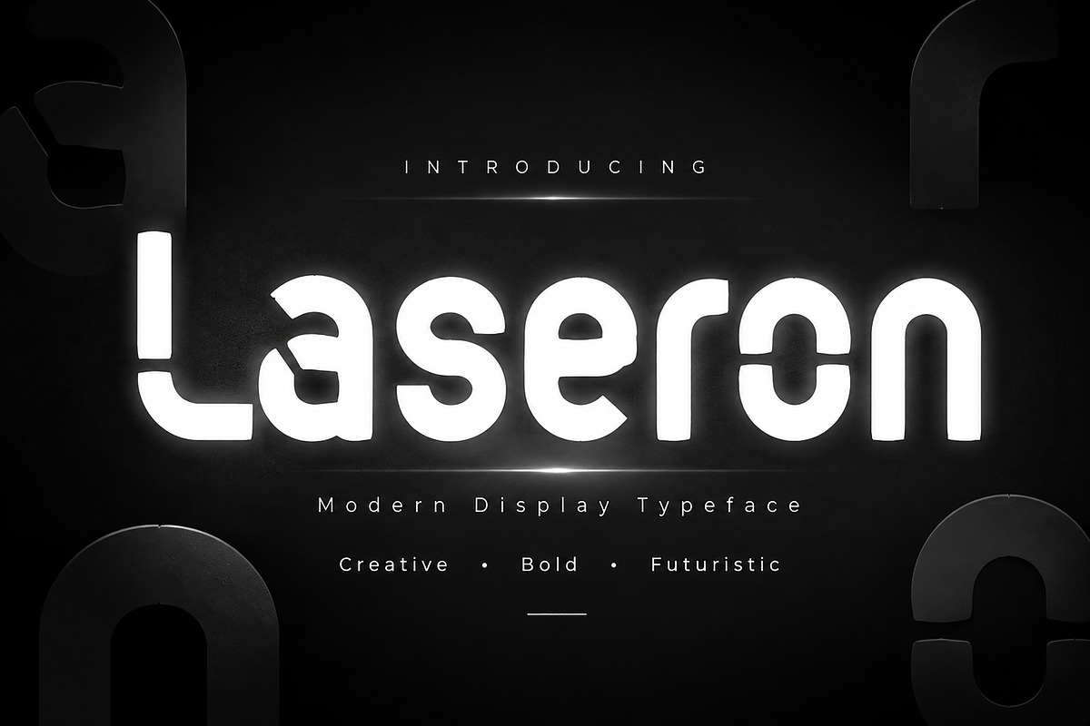 Laseron, a Slab Serif Font by Wow Magic (Photo 1 of 5)