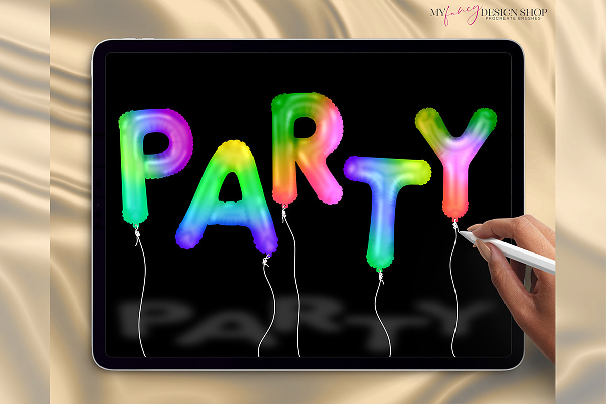 Balloon Letter Procreate Builder Set, a Brush Add-On by My Fancy Design Shop (Photo 6 of 10)