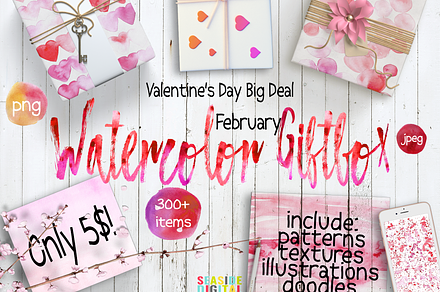 Watercolor Giftbox - February Deal