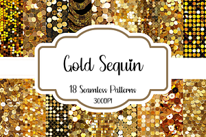 Gold Sequin Seamless Patterns, a Pattern Graphic by PrintablesByFranklyn