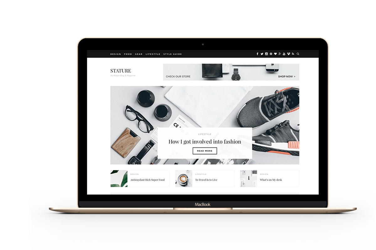Stature - Lifestyle Blog WordPress, a WordPress Template by LayerSupplyCo (Photo 1 of 5)