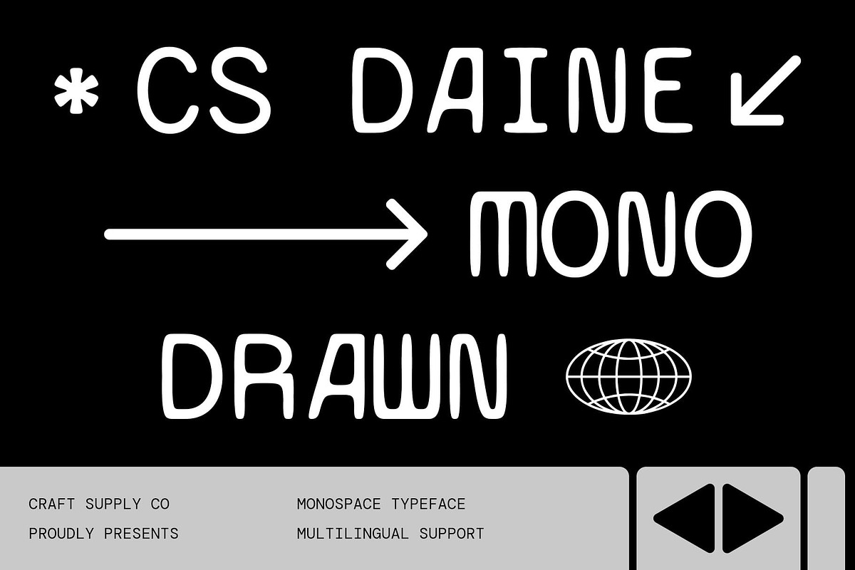 CS Daine Mono Drawn, a Sans Serif Font by Craft Supply Co. (Photo 1 of 8)
