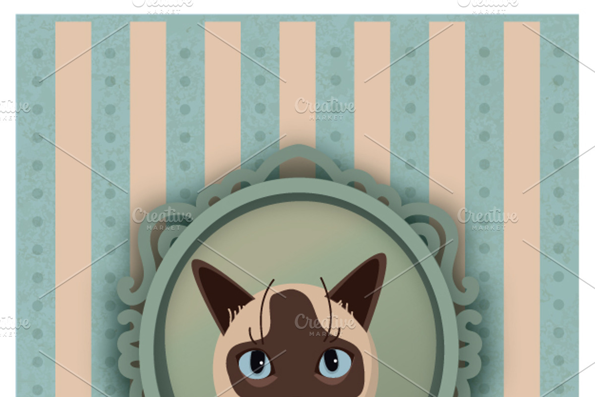 'Fancy Cats' vector set, an Illustration by Cheeba Ribba Designs (Photo 2 of 5)