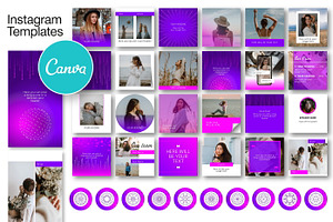 Purple & Pink Instagram Templates