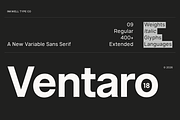 Ventaro — Extended Sans Serif, a Sans Serif Font by InkwellTypeCo (Thumbnail 1 of 12)