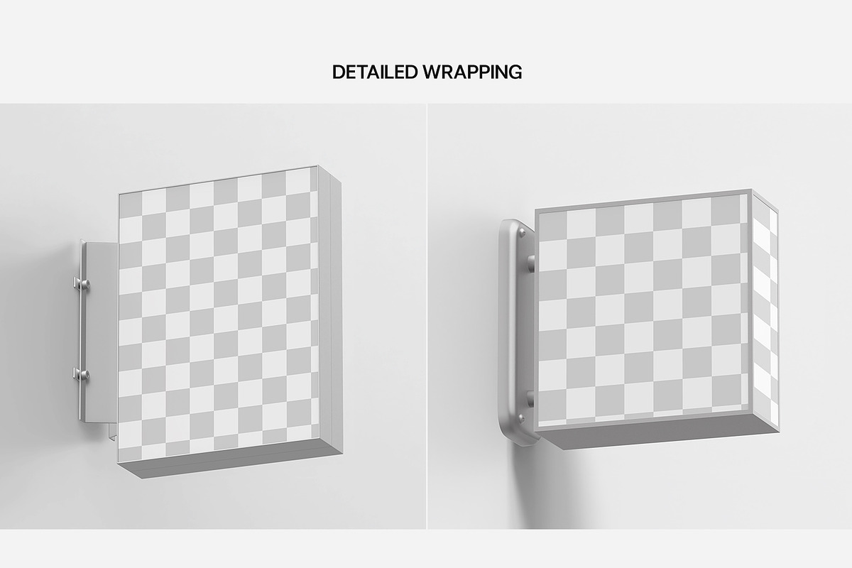 Wall Mounted Signboard Mockup Set, an Advertising Mockup by RamStudio2 (Photo 13 of 13)