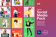 TRIX - 100 Fashion Social Media Pack, a Social Media Template by Vintage Impressions (Thumbnail 1 of 8)