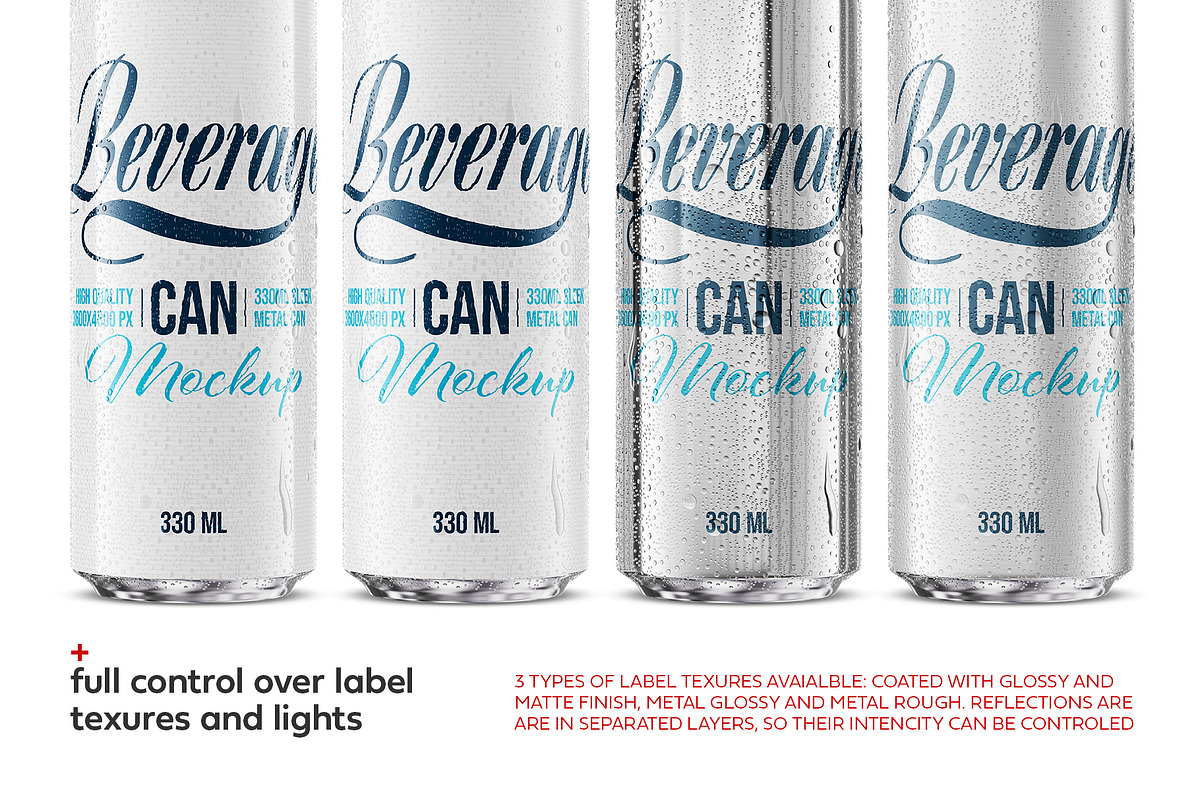 330ml Sleek Can Mockup | ANIMATED, a Packaging Mockup by AY Mock-Ups (Photo 5 of 15)