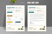 Project Brief, Letterhead & Invoice, a Stationery Template by Creativity-Design (Thumbnail 1 of 5)