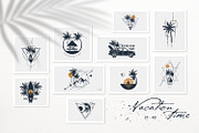 Vacation Time. 50 Logos & Badges, an Illustration by Cosmic Store (Thumbnail 8 of 11)