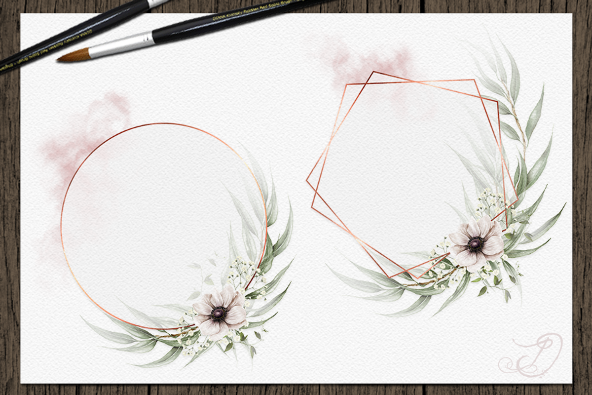 Eucalyptus Copper Frames, a Decorative Illustration by DioFlow (Photo 3 of 5)