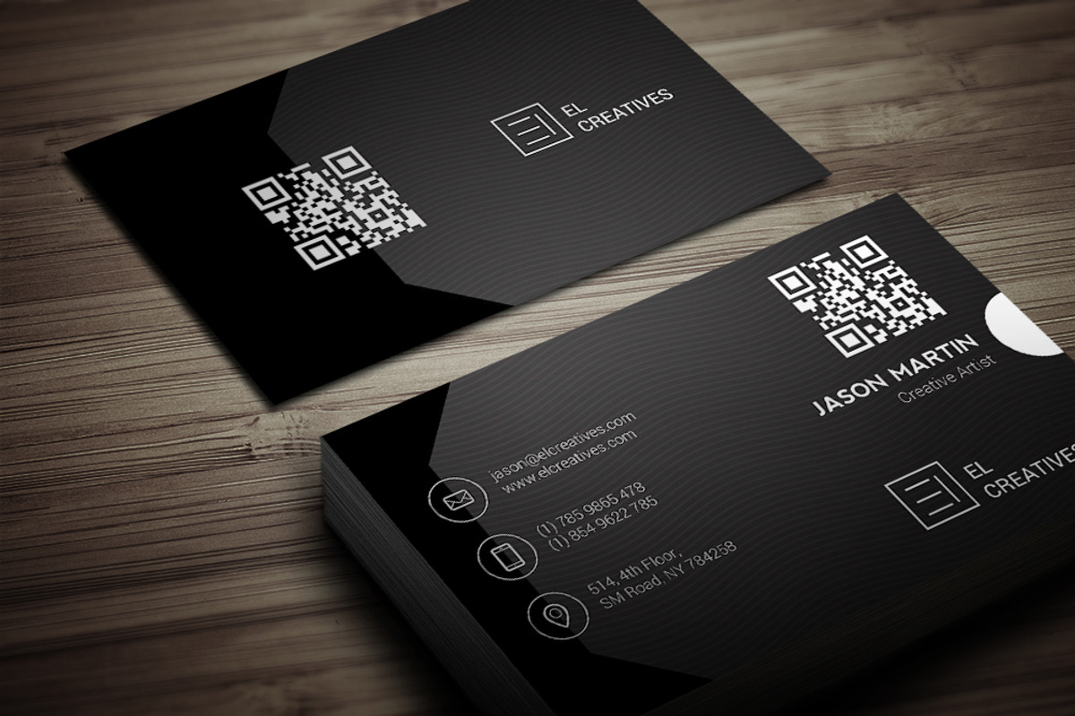 Dark Corporate Business Card, a Business Card Template by bouncy (Photo 3 of 3)