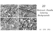 Set of 20 Psychedelic Coloring Page, a Decorative Illustration by Space_Oleandr (Thumbnail 1 of 8)